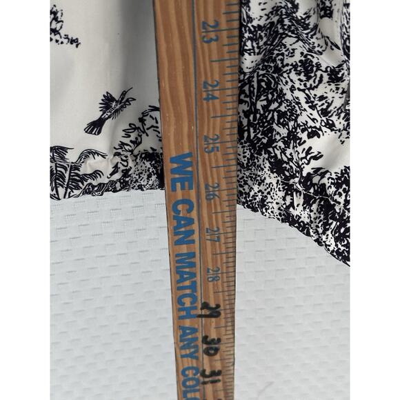 Ellandemm Women's Black White Toile Coat Jacket Zip XXXL 3x $120 - Picture 5 of 16